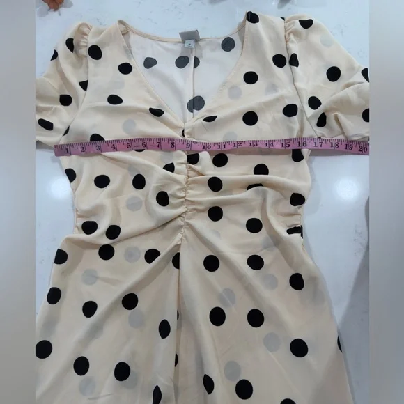 a new day Beige and Black Polka Dot High Low Dress - Picture 4 of 7